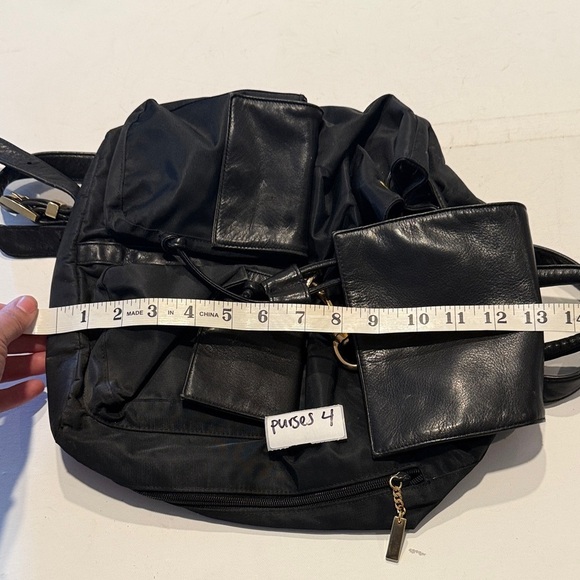 Valerie Stevens Black Backpack with Gold Accents main image 4